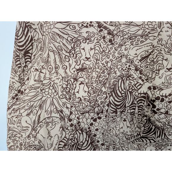 Lilly Pulitzer Wrap Skirt Tan Corduroy The In Crowd Animal Print Misses Size 4 - Picture 4 of 7